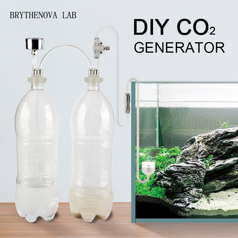 Planted Aquarium Supplies - CO2発生器 水槽用CO2システムキット 発生器バルブボトル 反応装置 水槽用モスプラント用