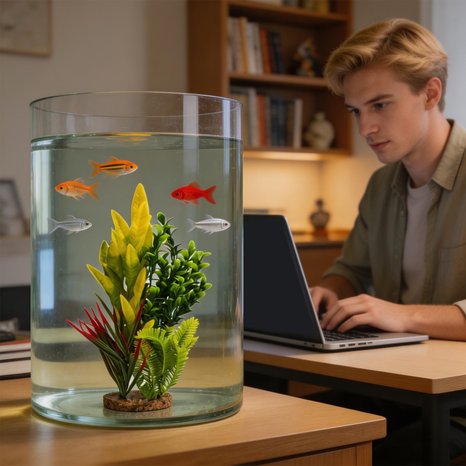 Planted Aquarium For Beginners - 人工水槽植物 エビ水槽装飾 ベタ水槽装飾 繁殖者、趣味家、初心者、水槽愛好家、釣り人向け 家庭用