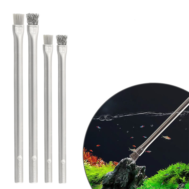 Planted Aquarium Ada - Aquapro 藻類ブラシクリーニングブラシ水槽と水族館ツールステンレス鋼水植物 ADA 品質藻類除去クリーナー