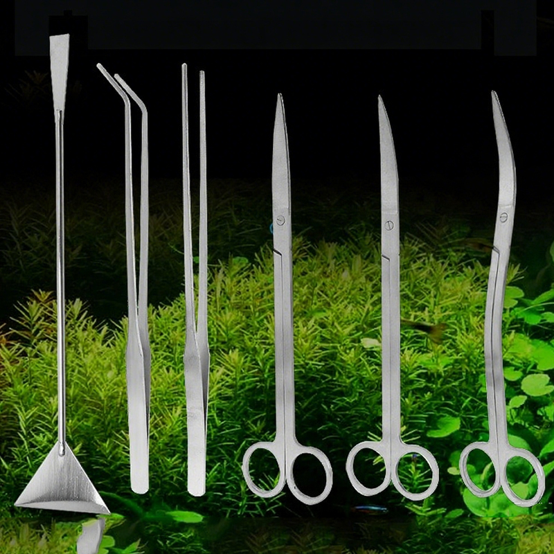 Planted Aquarium Maintenance Kit - 水族館用はさみピンセットツール水槽植物波はさみ水草ステンレスクリーニングツールホルダー水族館アクセサリー
