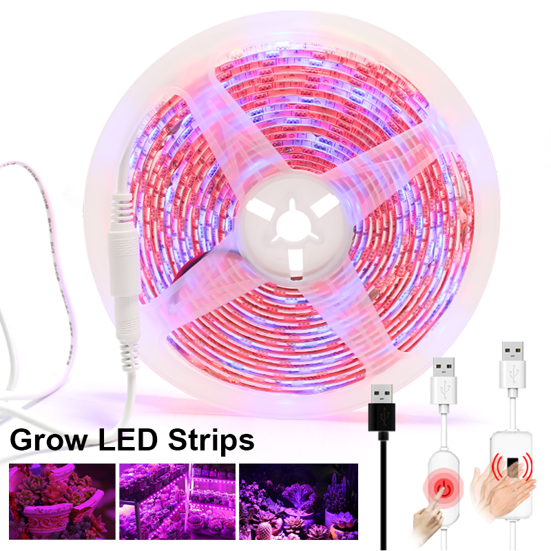 Planted Aquarium Hours - 5V LEDストリップライト,USB,屋内栽培,植物,栽培,花,水族館,フルスペクトル,smd2835