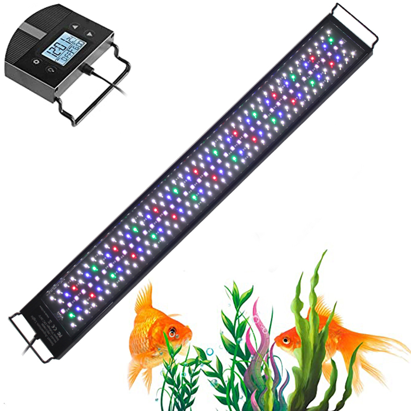 Aquarium Plant Light Spectrum - プログラム可能な 8 色自動オンオフ LED 水族館ライト淡水植栽タンク用フルスペクトルライト LED