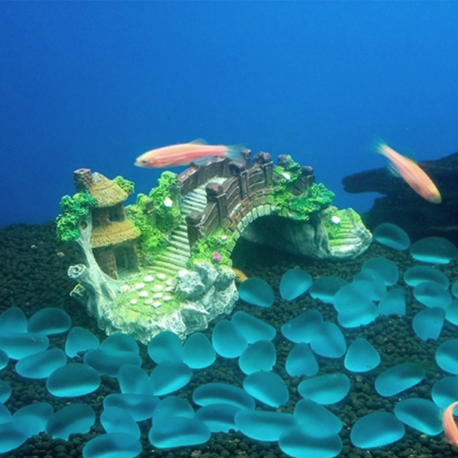 水槽人工橋樹脂風景装飾橋水族館機器アクセサリー飾り洞窟水生ペ - Aquarium Planted Seeds のレビューと価格