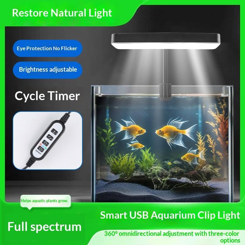 LED防水水槽ライト 360度調整可能角度 タイマー付きサイ - Aquarium Plant Light Spectrum のレビューと価格