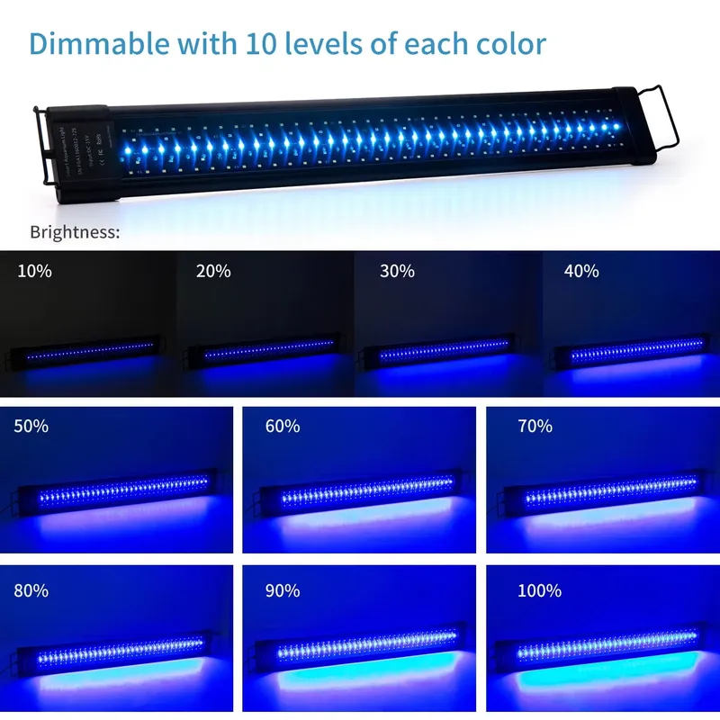 LED IP68 11.8インチ 18W 水槽用植物育成ライ - Planted Aquarium Hours のレビューと価格