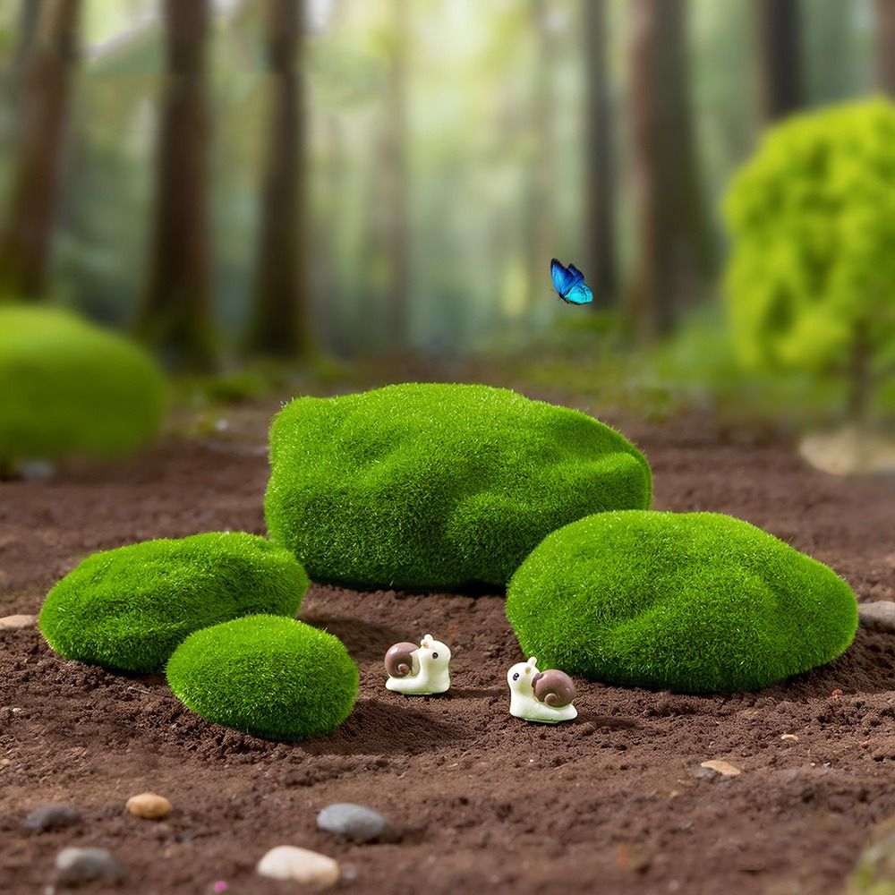 2/4/6/10 個グリーン人工苔石マイクロ風景植毛フォーム - Planted Aquarium Models のレビューと価格