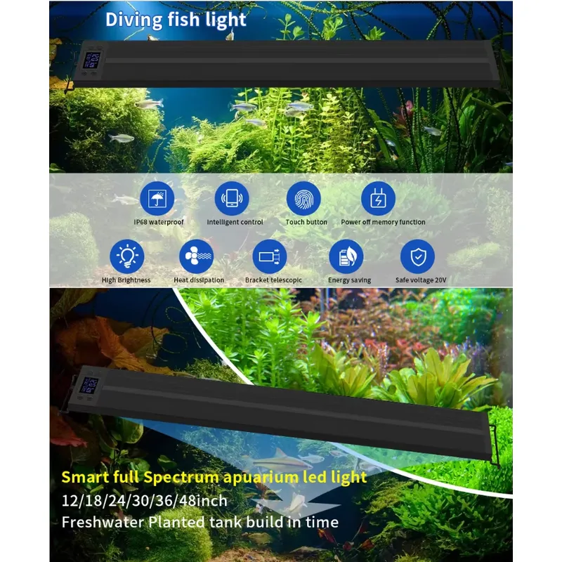 75cm 30インチ 水槽用LEDライト 魚タンク用LED  - Planted Aquarium Hours のレビューと価格