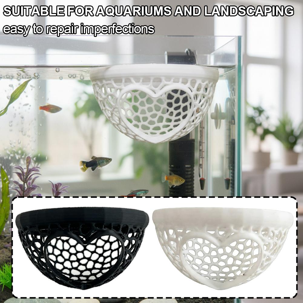 ハート型水槽隠れ家洞窟、ベタ、エビ、水生植物用の3D中空魚の - Planted Aquarium Without Fish のレビューと価格