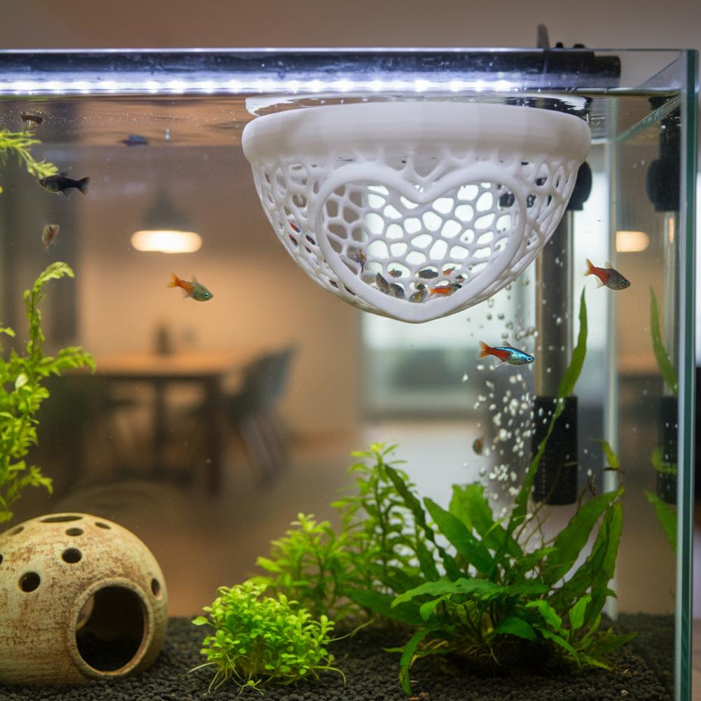 ハート型水槽隠れ家洞窟、ベタ、エビ、水生植物用の3D中空魚の - Planted Aquarium Without Fish のレビューと価格