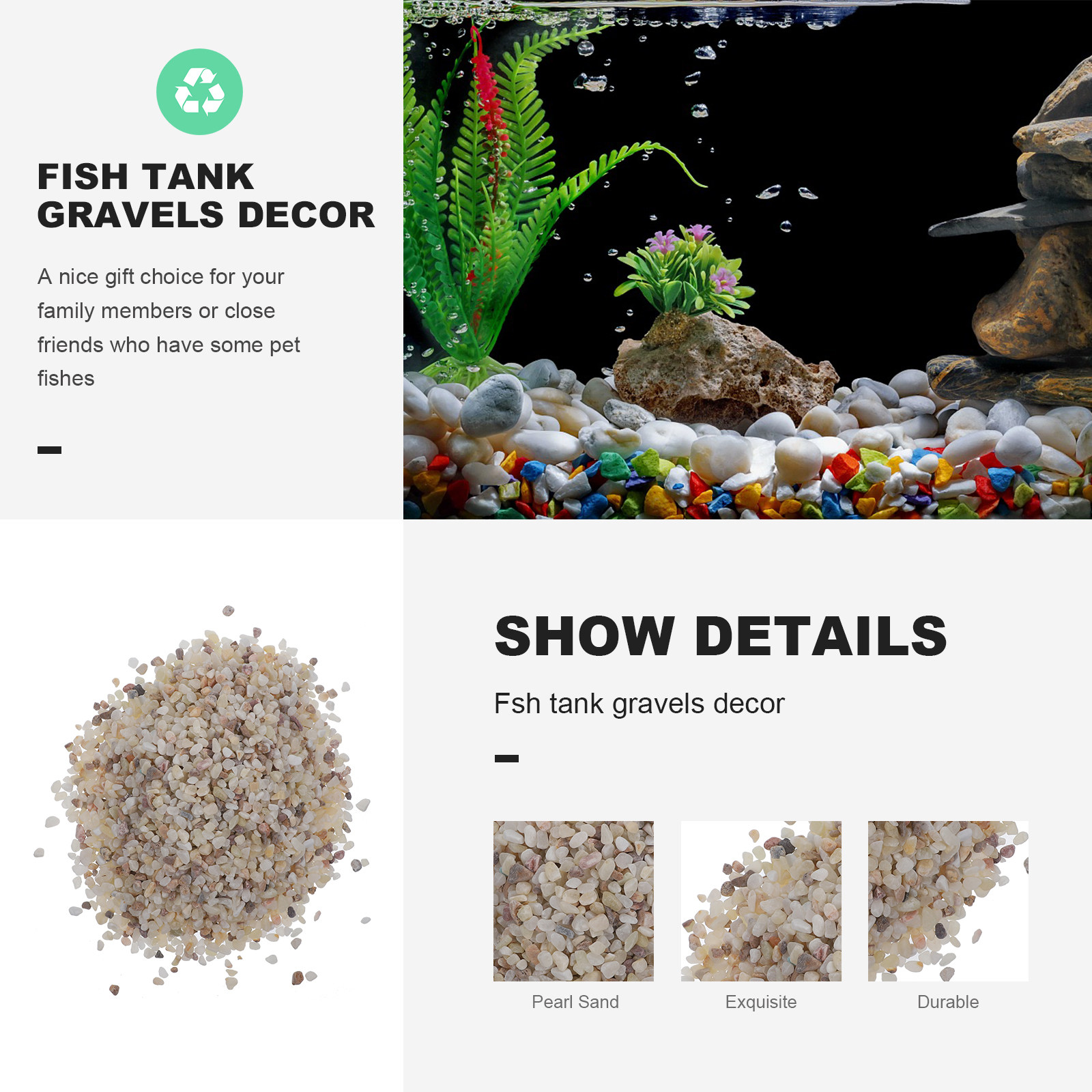1セット 高品質水槽用装飾砂利 天然研磨砂利 アクアスケーピ - Planted Aquarium With Gravel のレビューと価格