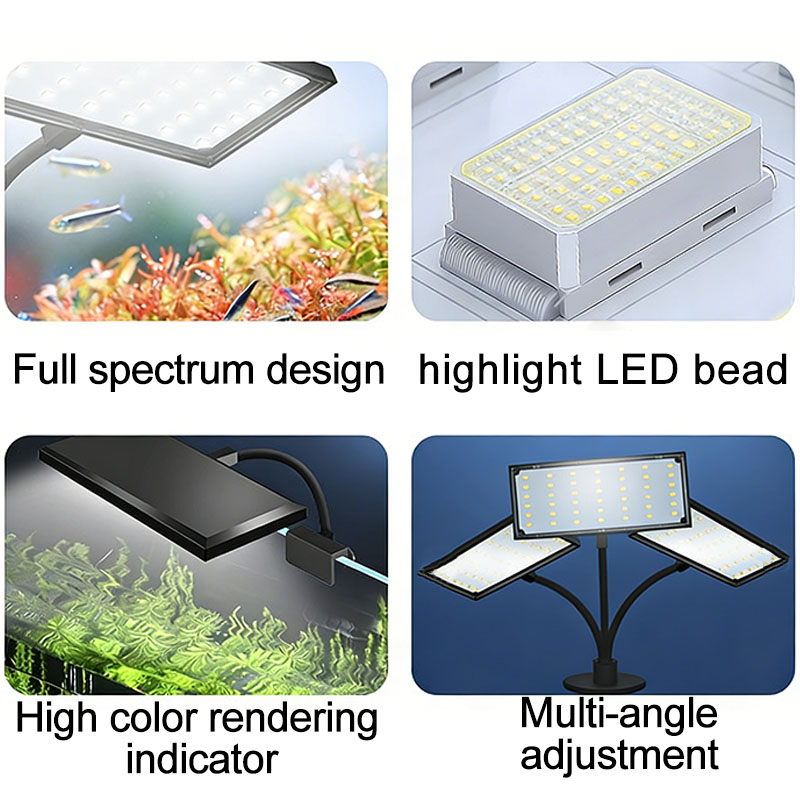水槽用フルスペクトルLEDライト、サイクルタイマー付き、3色 - Aquarium Plant Light Spectrum のレビューと価格