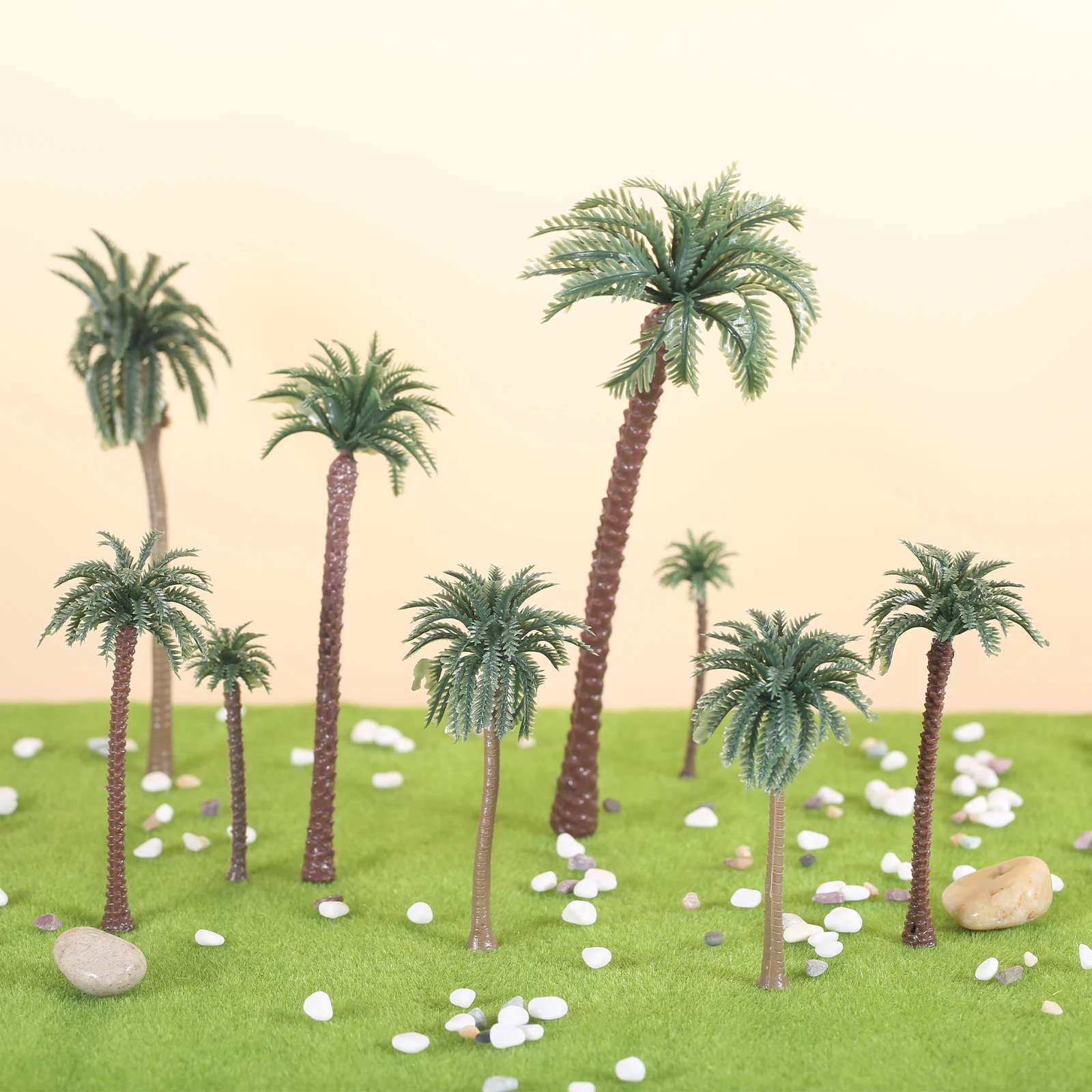 プラスチック製のヤシの木のミニチュア風景風景、ケーキの装飾の - Planted Aquarium Models のレビューと価格