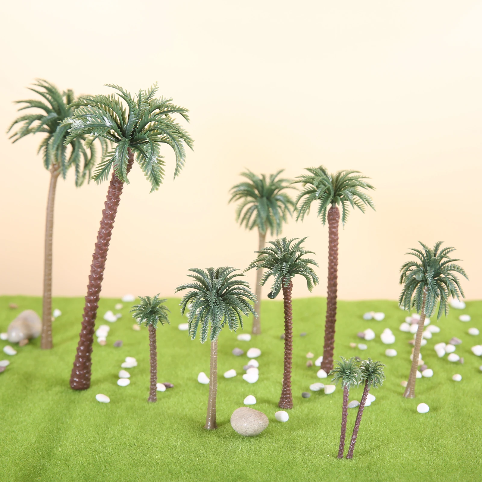 プラスチック製のヤシの木のミニチュア風景風景、ケーキの装飾の - Planted Aquarium Models のレビューと価格