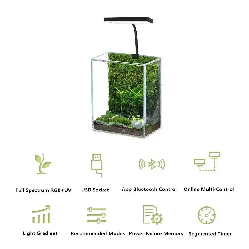WEEK AQUA Mag Pro USBナノ水槽ライト 水 - Aquarium Plant Light Spectrum のレビューと価格