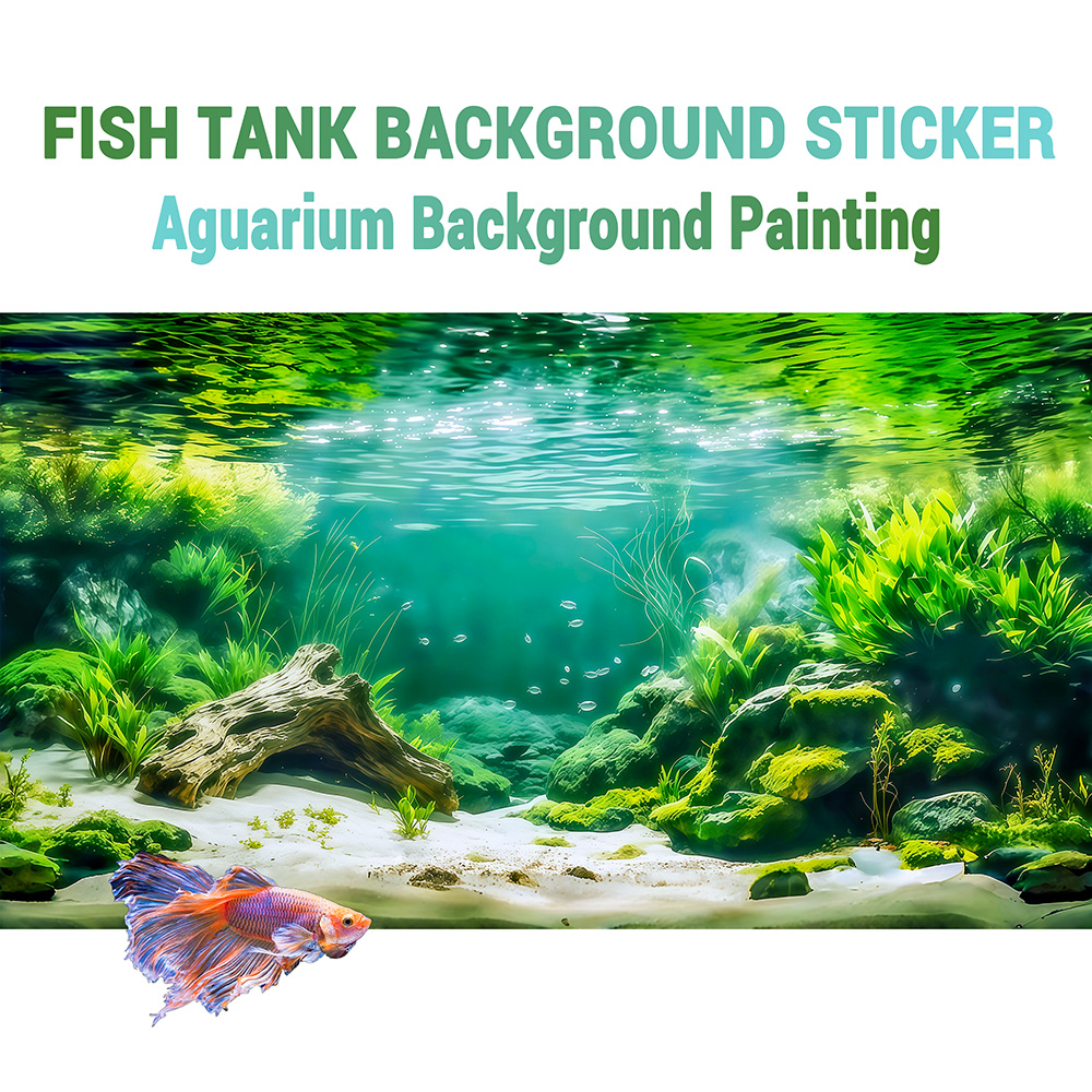 川底の枯れ木、水槽背景画、水槽背景ステッカー、前面粘着式、水 - Aquarium Planted Seeds のレビューと価格
