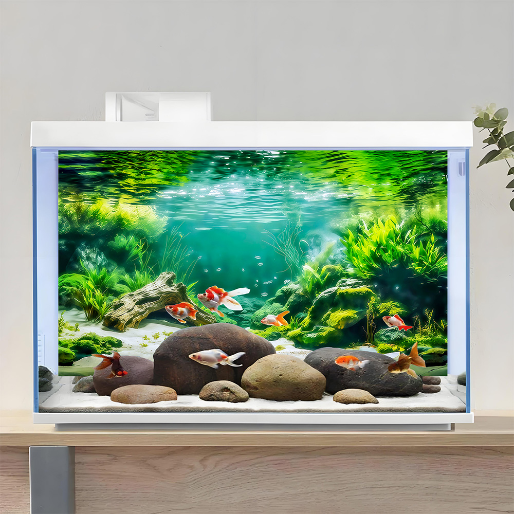 川底の枯れ木、水槽背景画、水槽背景ステッカー、前面粘着式、水 - Aquarium Planted Seeds のレビューと価格