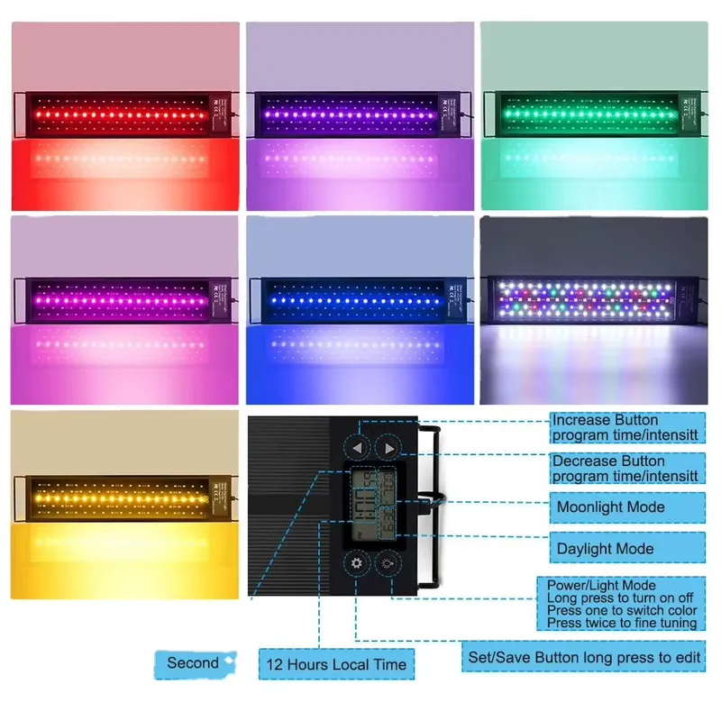 LED水槽ライト 45cm 24W タイマー付き 水草・水槽 - Planted Aquarium Hours のレビューと価格