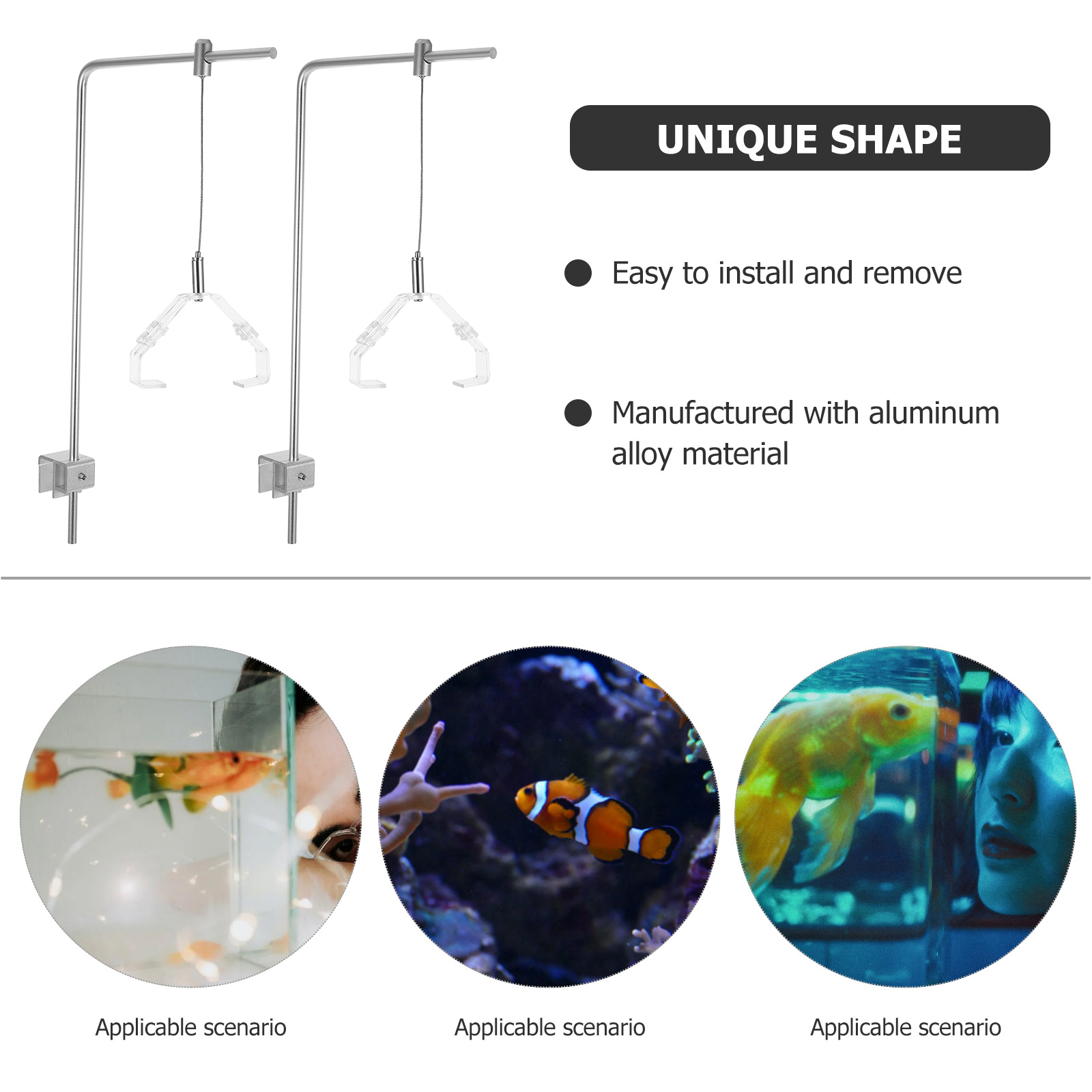 2 個水族館ライトホルダークリップ付きアルミ合金水槽ランプホ - Planted Aquarium With Fish のレビューと価格