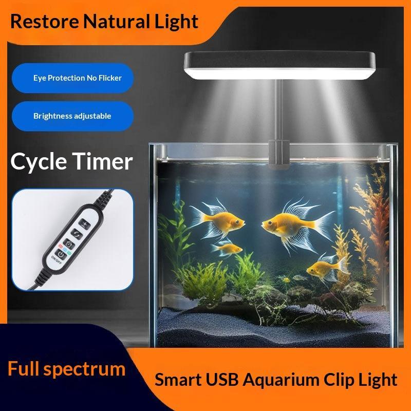 フルスペクトルLED水槽ライト 360度調整可能 タイマー付 - Aquarium Plant Light Spectrum のレビューと価格