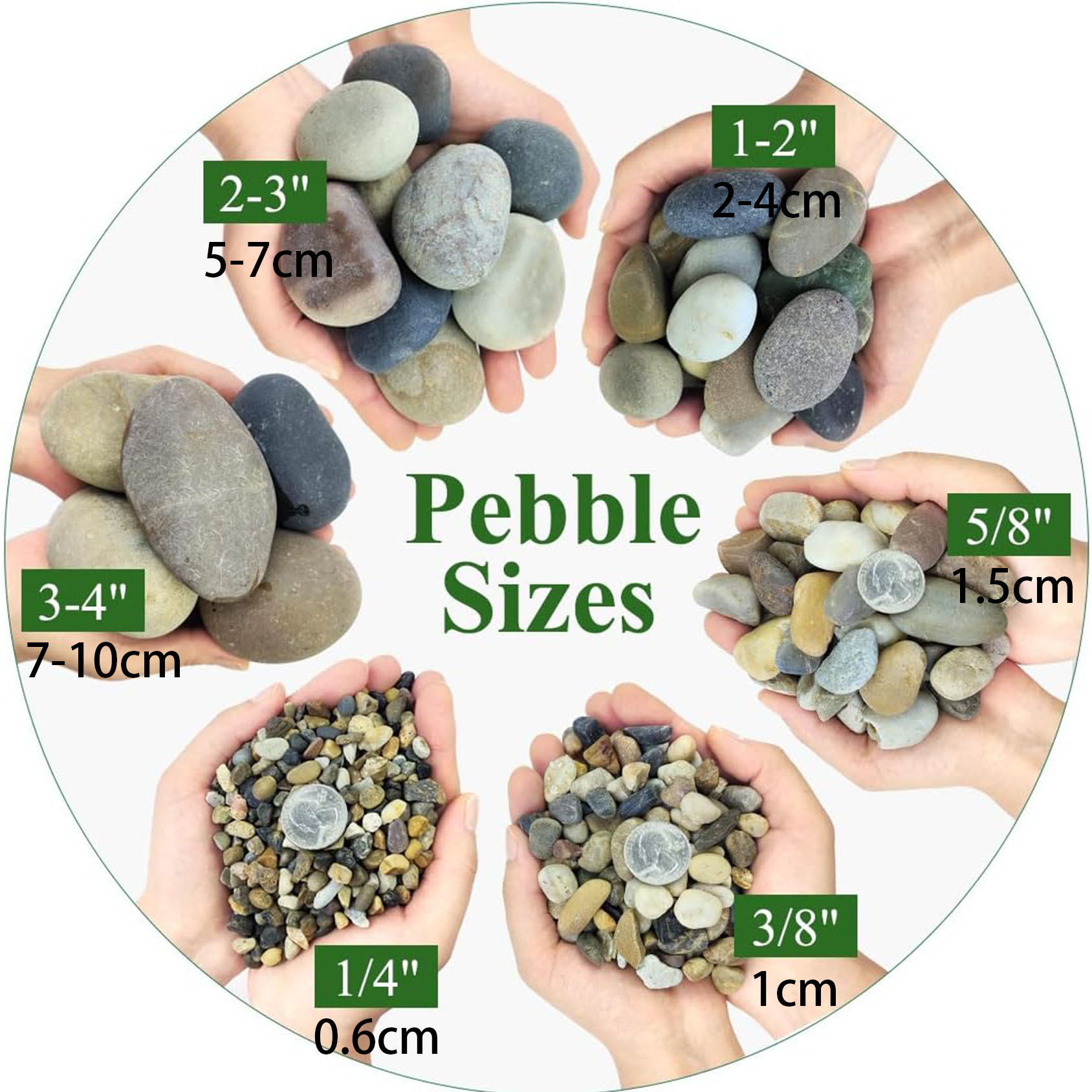 天然川石、1/4インチ水槽用砂利、植物用小石、魚タンク用ピー - Planted Aquarium With Gravel のレビューと価格